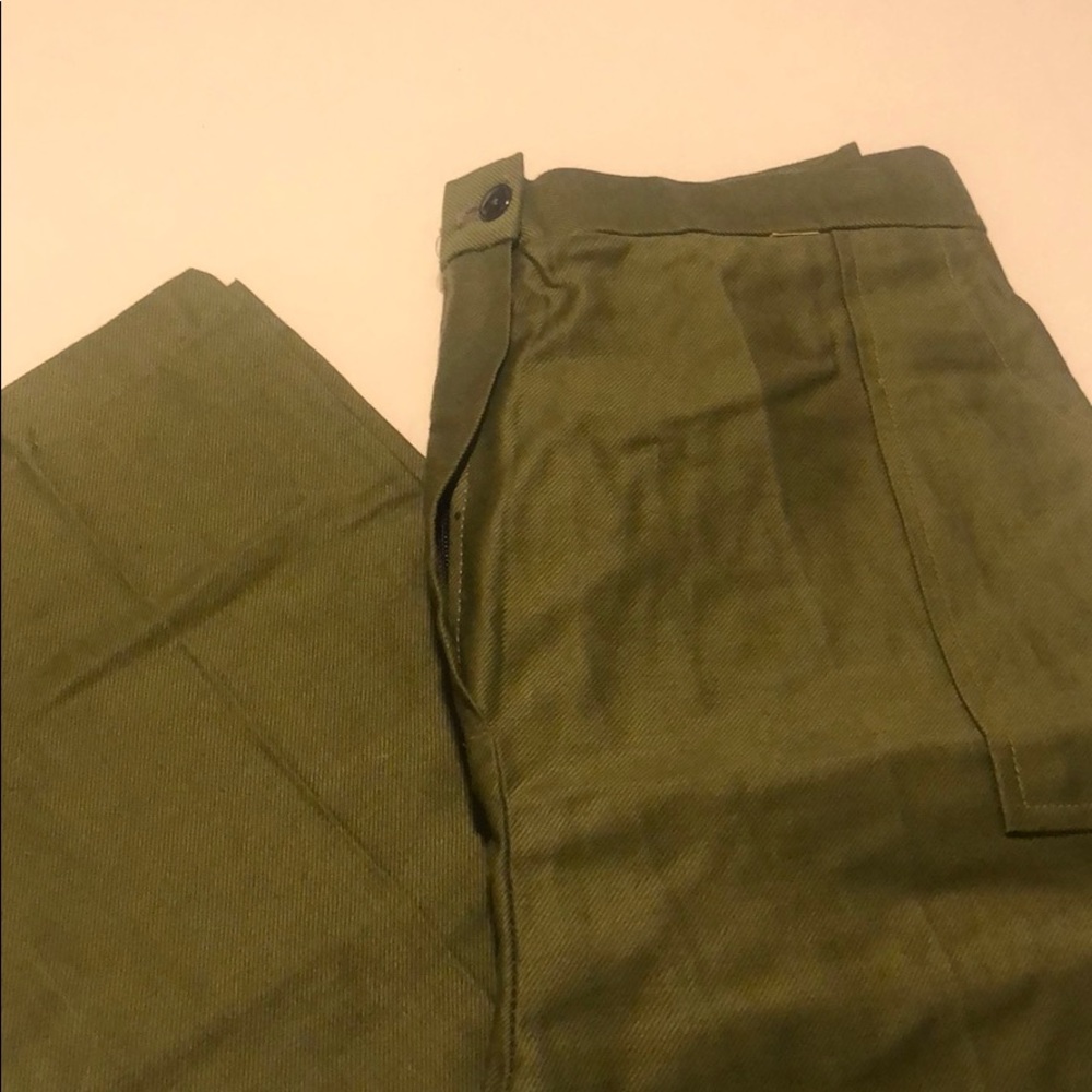 Vintage dead stock super high waisted army pants